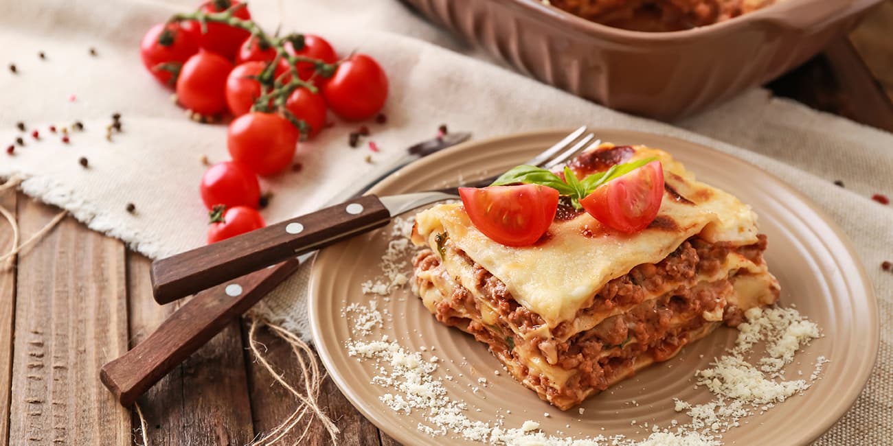 lihaton lasagne